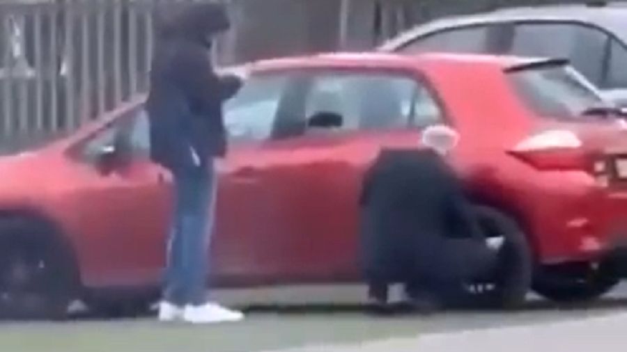 Zrzut ekranu z nagrania opublikowanego w serwisie X