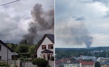 Pożar koło Gorzowa. Widać słup czarnego dymu