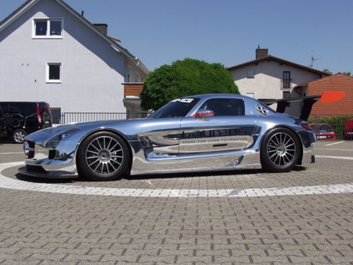 Chromowany Mercedes SLS AMG GT3