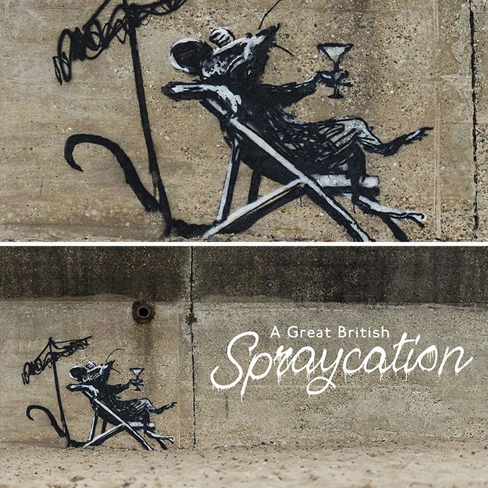 Banksy wybrał się na wakacje i zostawił po sobie ślady. Oto jego najnowsze prace 2