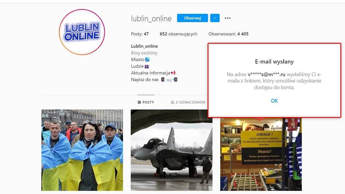 Konto na Instagramie lublin_online szerzy dezinformację i fake newsy
