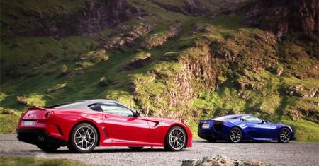 Lexus LFA czy Ferrari 599 GTO? - pojedynek mistrzów [wideo]