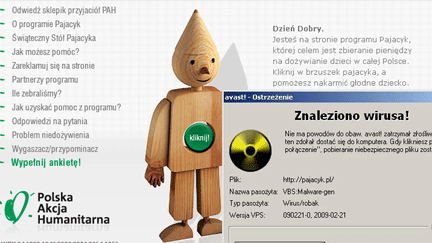 Wirus na stronie Pajacyka? 1