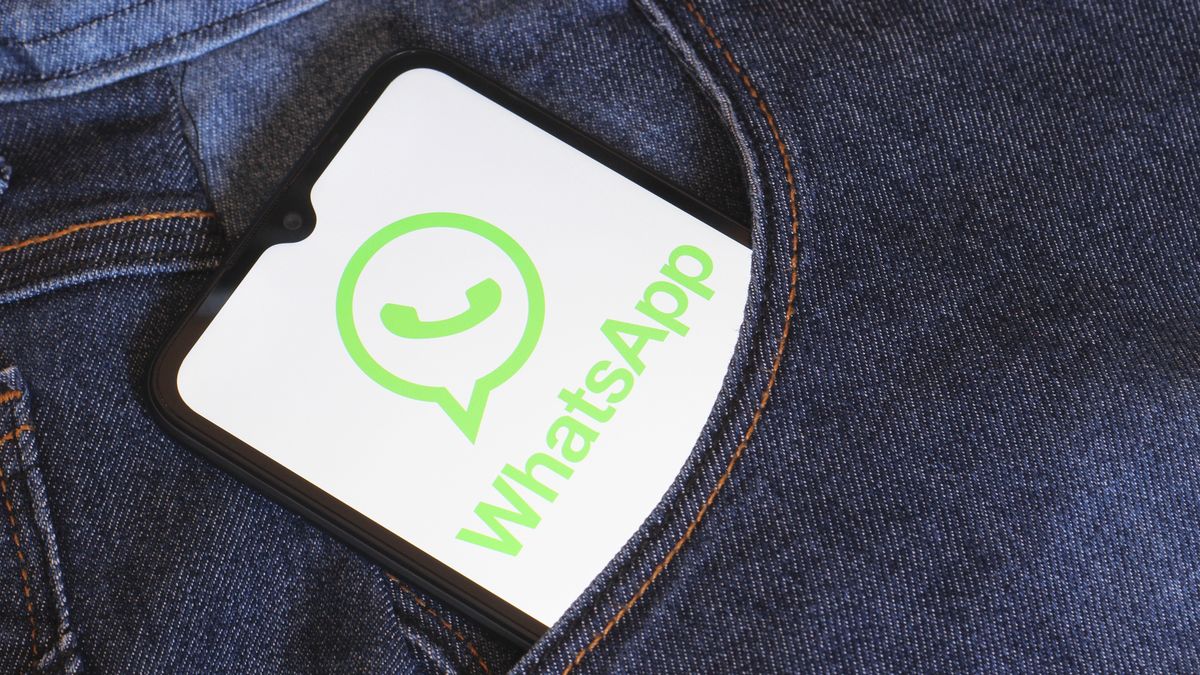CANADA - 2025/01/07: In this photo illustration, the WhatsApp logo is seen displayed on a smartphone screen in the jean pocket. (Photo Illustration by Thomas Fuller/SOPA Images/LightRocket via Getty Images)