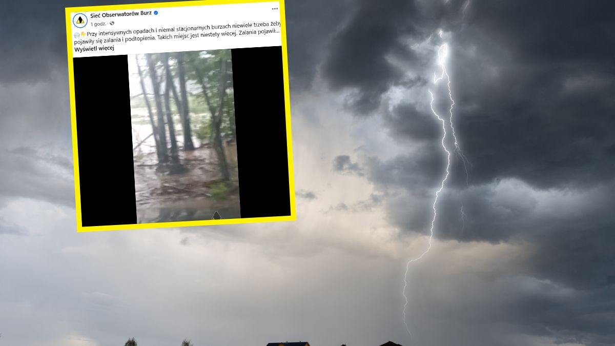 Sieć Obserwatorów Burz pokazała nagranie z Podkarpacia