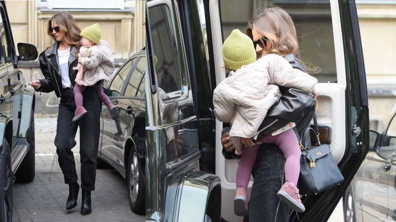 Anna Lewandowska odbiera córkę Laurę z celebryckiej knajpy