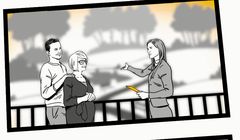 Agent nieruchomości i doradca pomagają w kupnie mieszkania w reklamie Metrohouse (wideo)