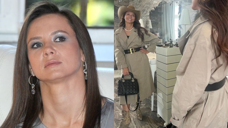 Kinga Rusin pozuje w warszawskim mieszkaniu. Jakiś czas temu chciała  je sprzedać