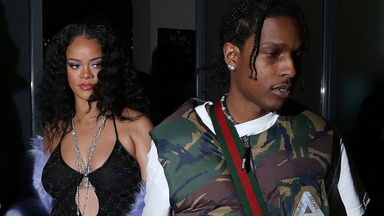 Rihanna w mini opinającej ciążowy brzuch imprezuje na afterparty w Mediolanie (ZDJĘCIA)