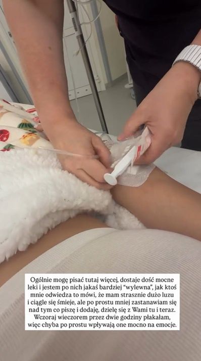 Adrianna Krysian w szpitalu