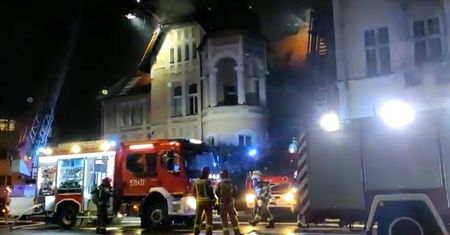Villa Royal w płomieniach. Ewakuacja hotelu w Ostrowie Wielkopolskim