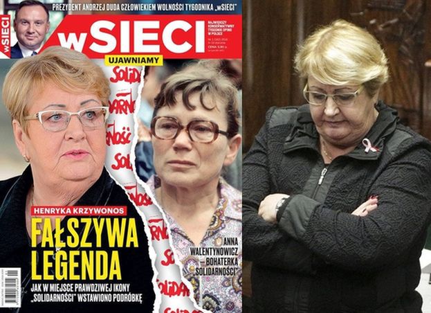 Tygodnik "wSieci" atakuje Henrykę Krzywonos: "Podróbka. Fałszywa legenda!"