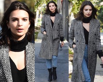 Emily Ratajkowski w płaszczu za 12 tysięcy