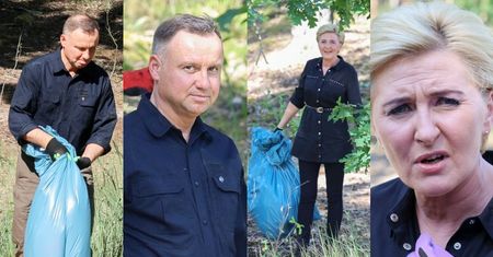 Agata i Andrzej Dudowie w pocie czoła ratują las przed stertami śmieci (ZDJĘCIA)