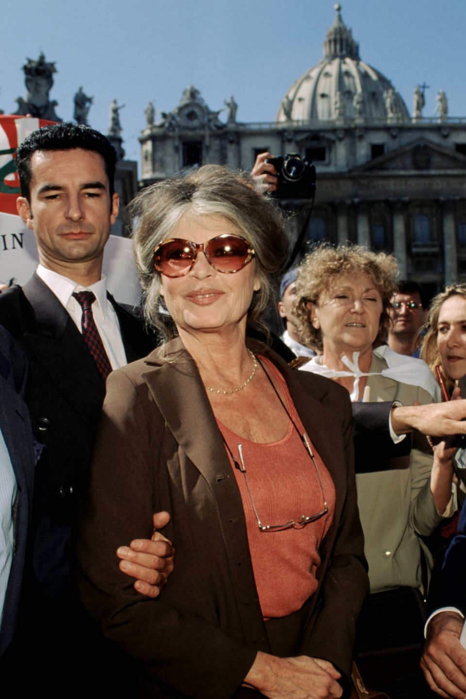 Brigitte Bardot na Placu św. Piotra 1995 r.