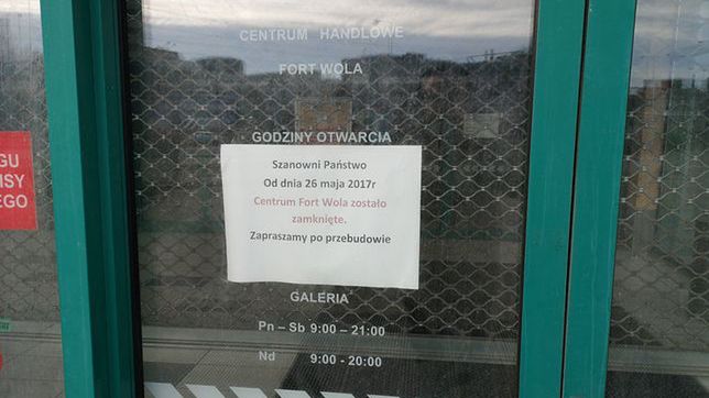 Fort Wola - warszawskie centrum handlowe - zamknięty jest od 2017 roku.
