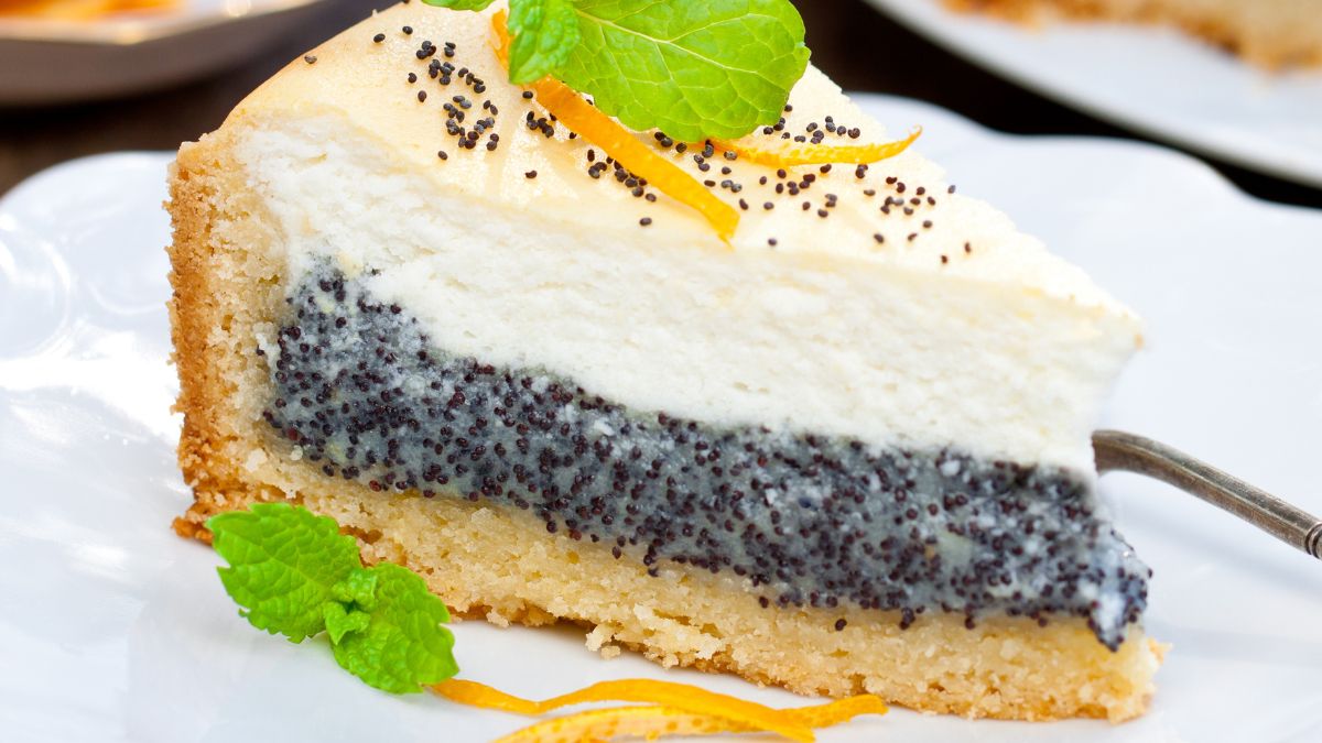 Pyszne ciasto z makiem i kremem
