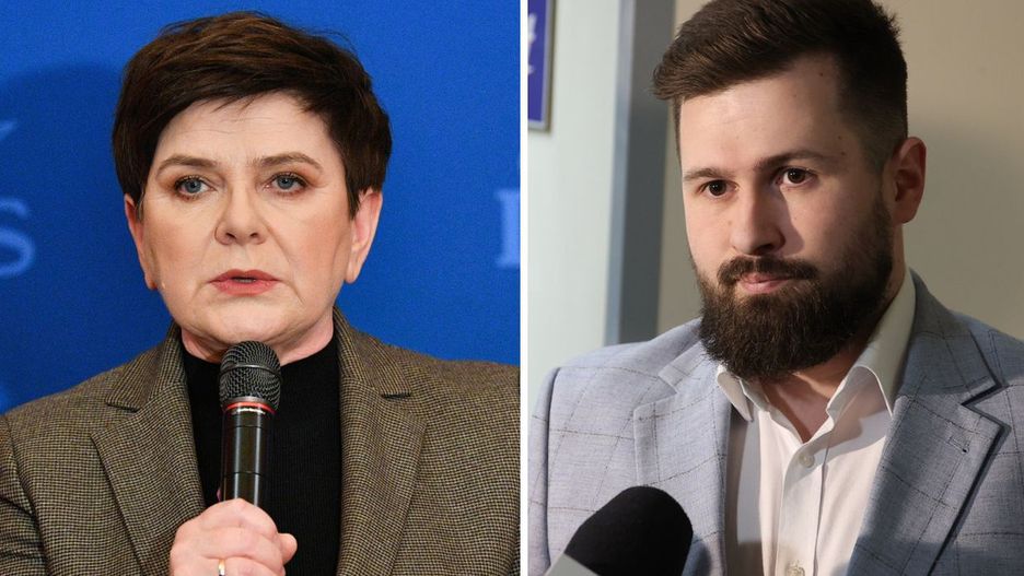 Beata Szydło i Sebastian Kościelnik