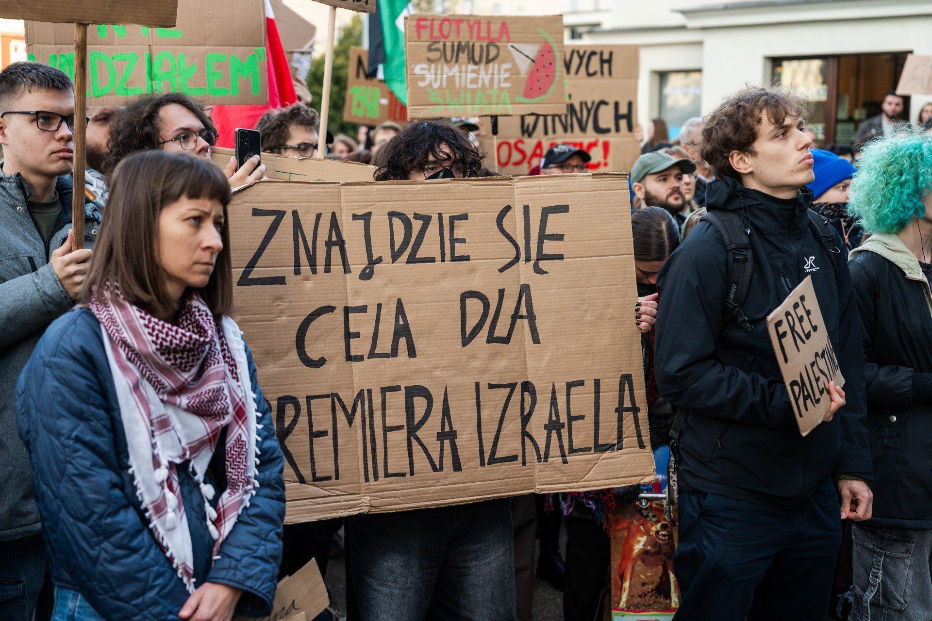 Demonstracja przeciwko działaniom Izraela Gdańsk