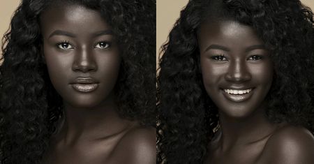 Bardzo ciemnoskóra modelka z Senegalu podbija Internet