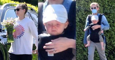 CIĘŻARNA (?) Rooney Mara z bukietem kwiatów odwiedza siostrę na Dzień Matki (ZDJĘCIA)
