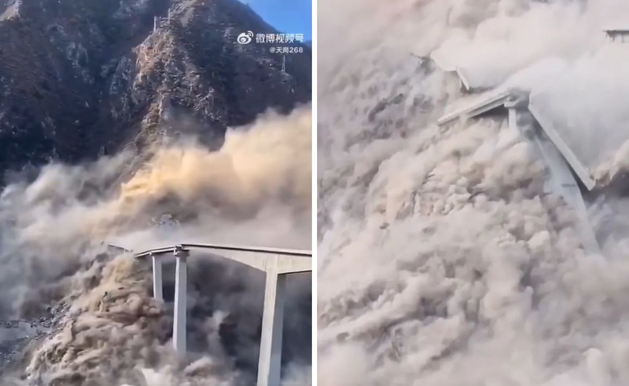 Katastrofa budowlana w Chinach. Zawalił się most na drodze do Tybetu