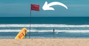 Nie tylko biała i czerwona, ale też fioletowa i błękitna. Oto co oznaczają kolory flag na plaży