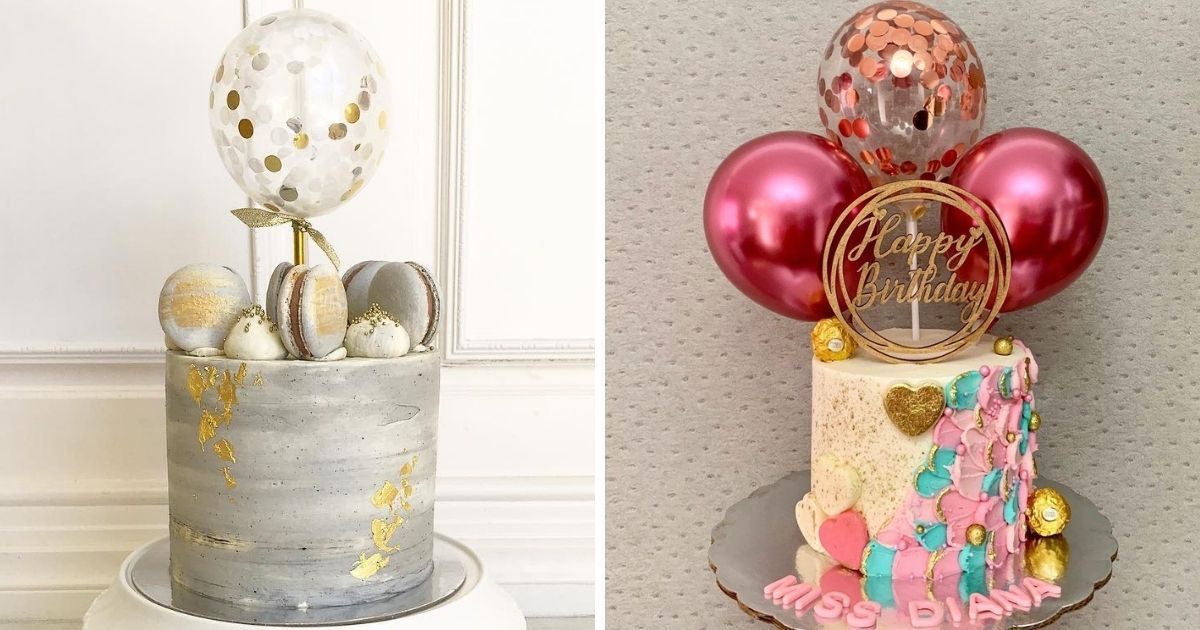18 najpiękniejszych tortów z balonową dekoracją. Bardziej urodzinowo już się nie dało