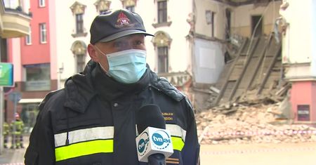 Zawaliła się ściana kamienicy w centrum Rybnika.