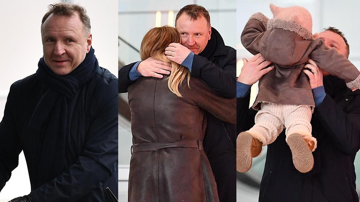 Jacek Kurski przed wylotem do USA czule żegnał żonę i córkę. Paparazzi nie przegapili ani jednego uścisku
