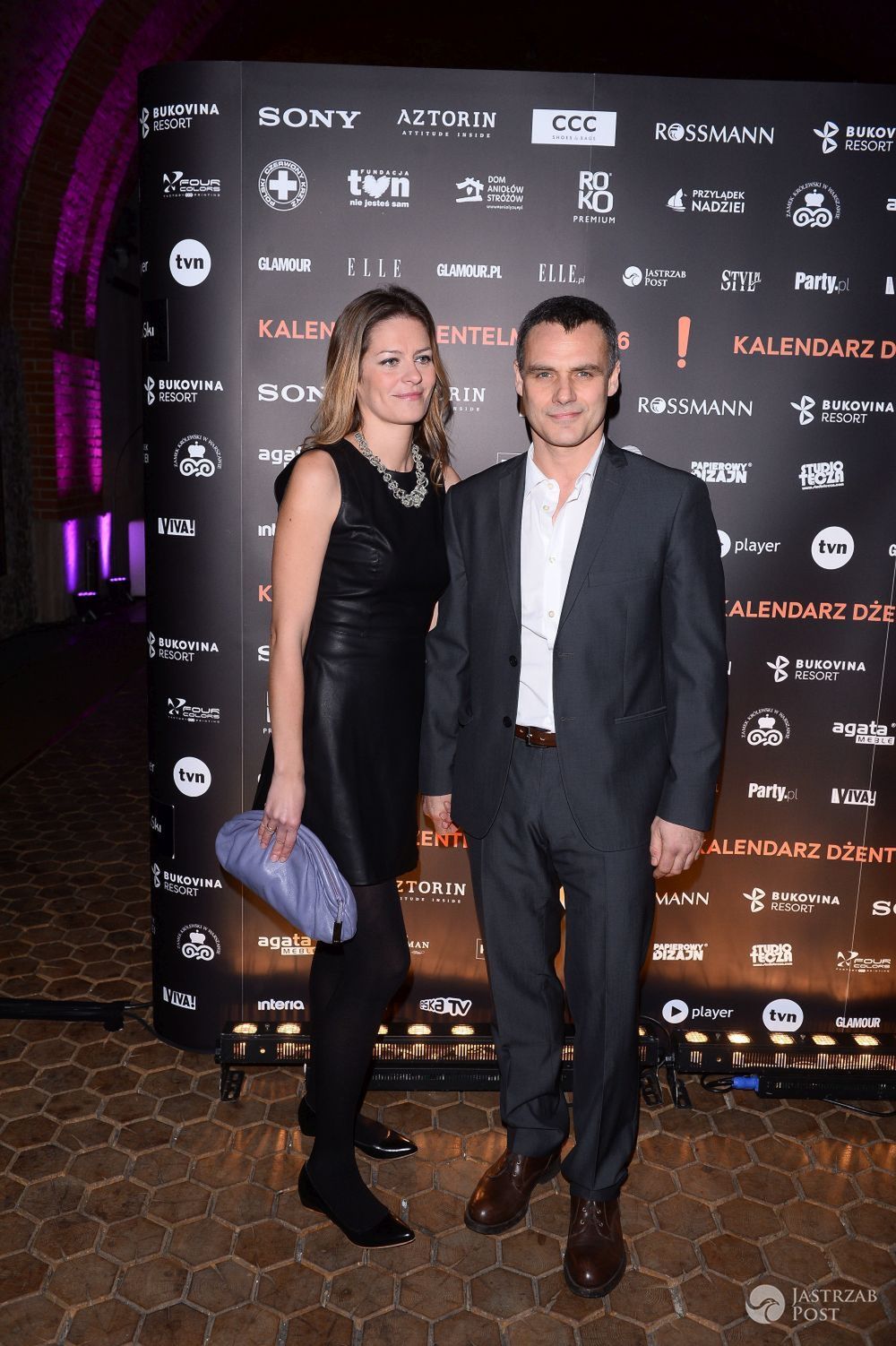 Jan Wieczorkowski z żoną na premierze Kalendarza Dżentelmeni 2016