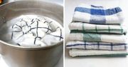Naturalne metody na pranie ręczników do naczyń. Plamy schodzą bez wybielacza!