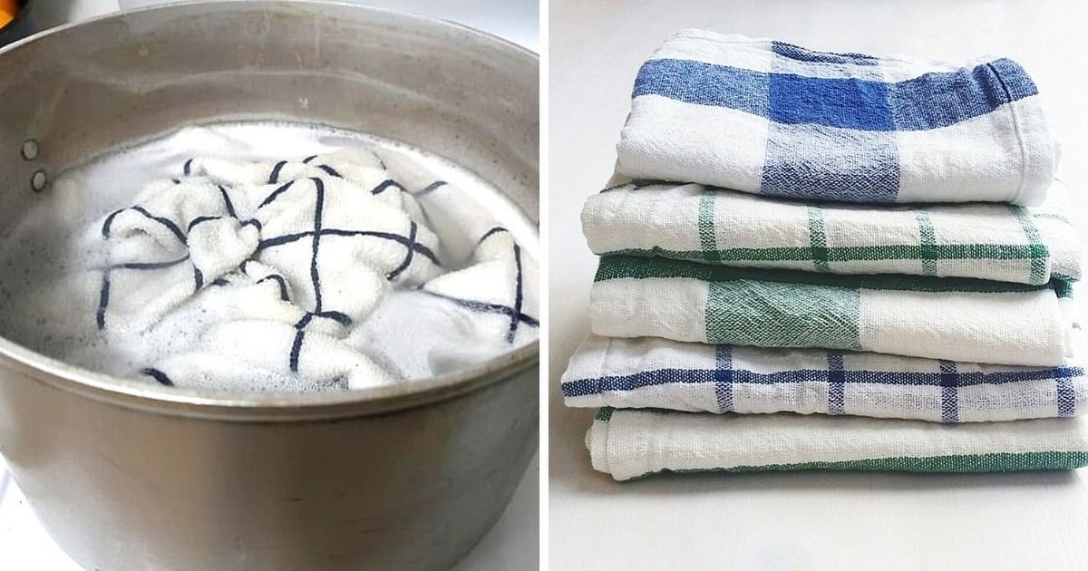 Naturalne metody na pranie ręczników do naczyń. Plamy schodzą bez wybielacza!