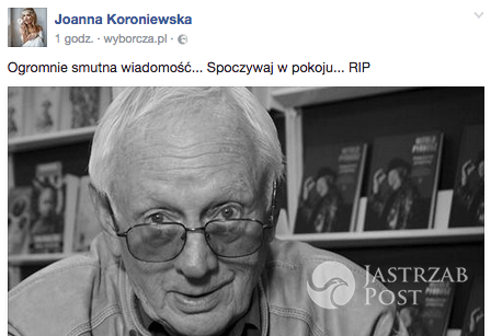 Joanna Koroniewska o śmierci Witolda Pyrkosza, wspomnienie