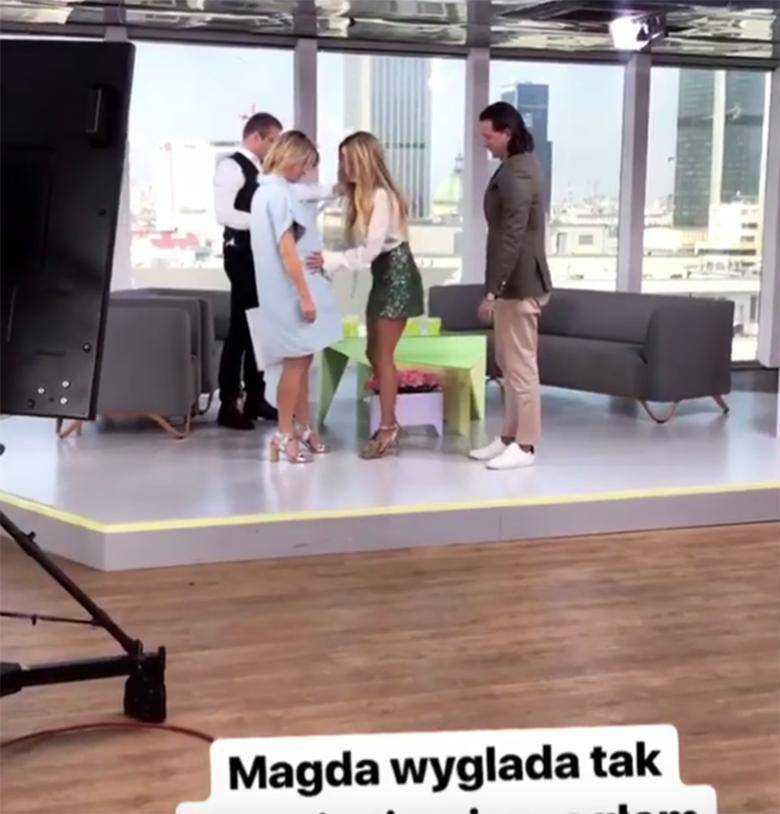 Małgorzata Rozenek pokazała jak Magda Mołek wygląda w ciąży