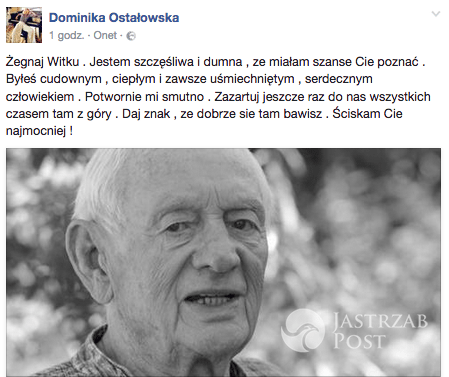 Dominika Ostałowska o śmierci Witolda Pyrkosza, wspomnienie