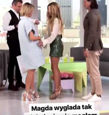 Małgorzata Rozenek pokazała jak Magda Mołek wygląda w ciąży