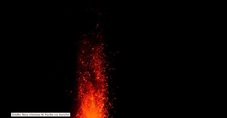 Cykająca bomba na Filipinach. Zobacz, jak wygląda wulkan Mayon nocą