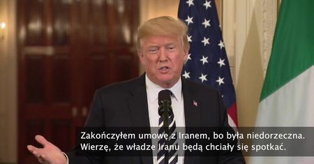 Weszły w życie amerykańskie sankcje na Iran. D. Trump: Jestem gotowy na spotkanie w dowolnym momencie