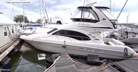 Wiele zatopionych jachtów i zniszczona marina. Huragan Sally siał spustoszenie na Florydzie