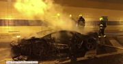 Wypadek w tunelu w Pradze. Doszczętnie spłonęło auto, warte ponad 1,6 mln dolarów