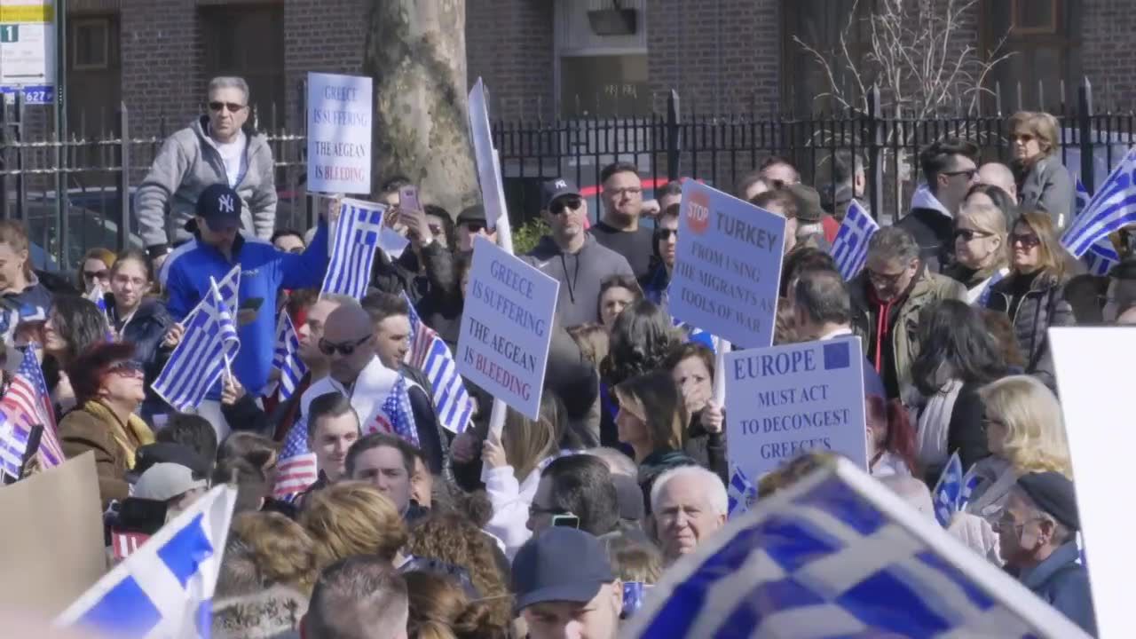 Demonstracja Greków w Nowym Jorku. Domagają się obrony granic ojczyzny przed migrantami