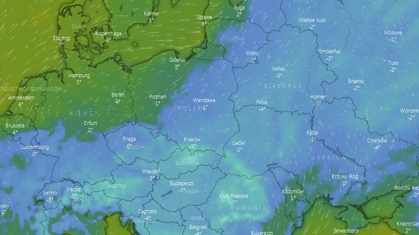 Pogoda. Prognoza na poniedziałek.