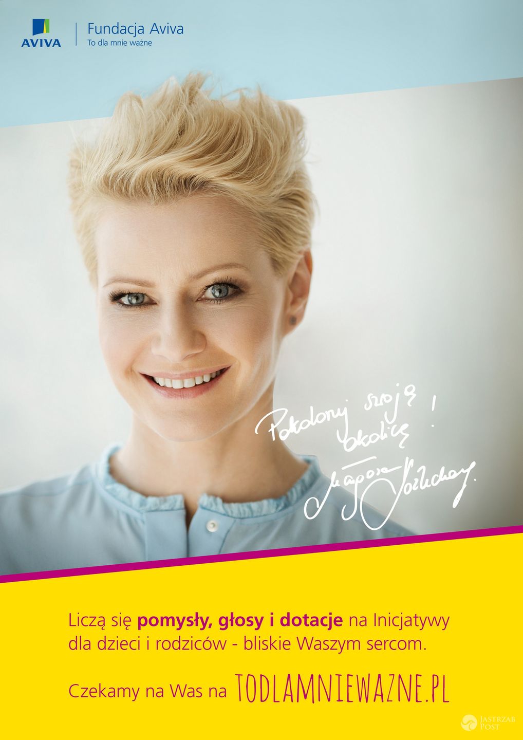 Małgorzata Kożuchowska zachęca do wzięcia udziału w konkursie Avivy