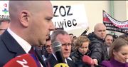 Protest dyrektorów szpitali przed Ministerstwem Zdrowia
