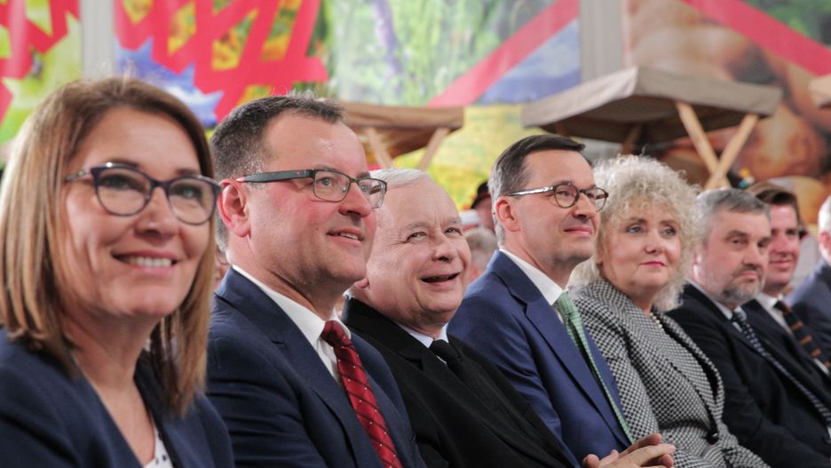Liderzy PiS, m.in. Jarosław Kaczyński i Beata Mazurek