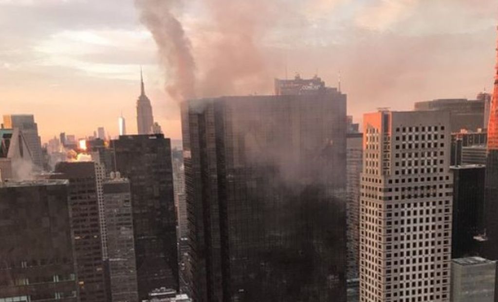 Płonie budynek Trump Tower w Nowym Jorku
