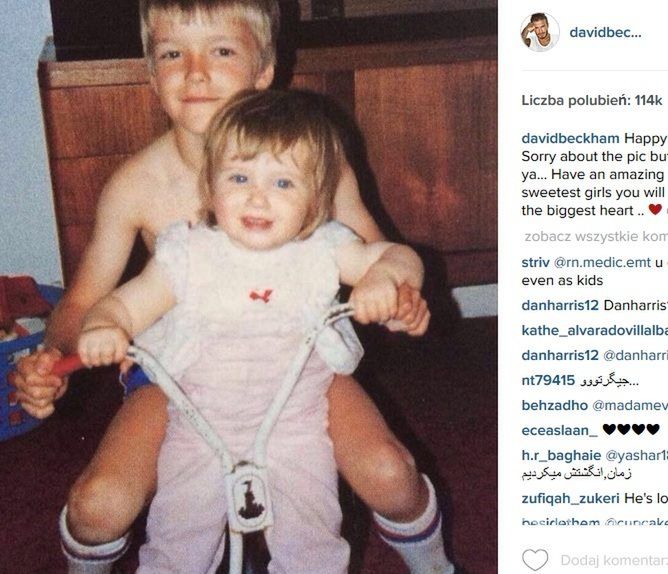 David Beckham pokazał siostrę