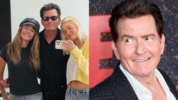 Charlie Sheen pozuje u boku 20-letniej córki i Denise Richards. Przed laty miał zakaz zbliżania się do byłej żony (FOTO)