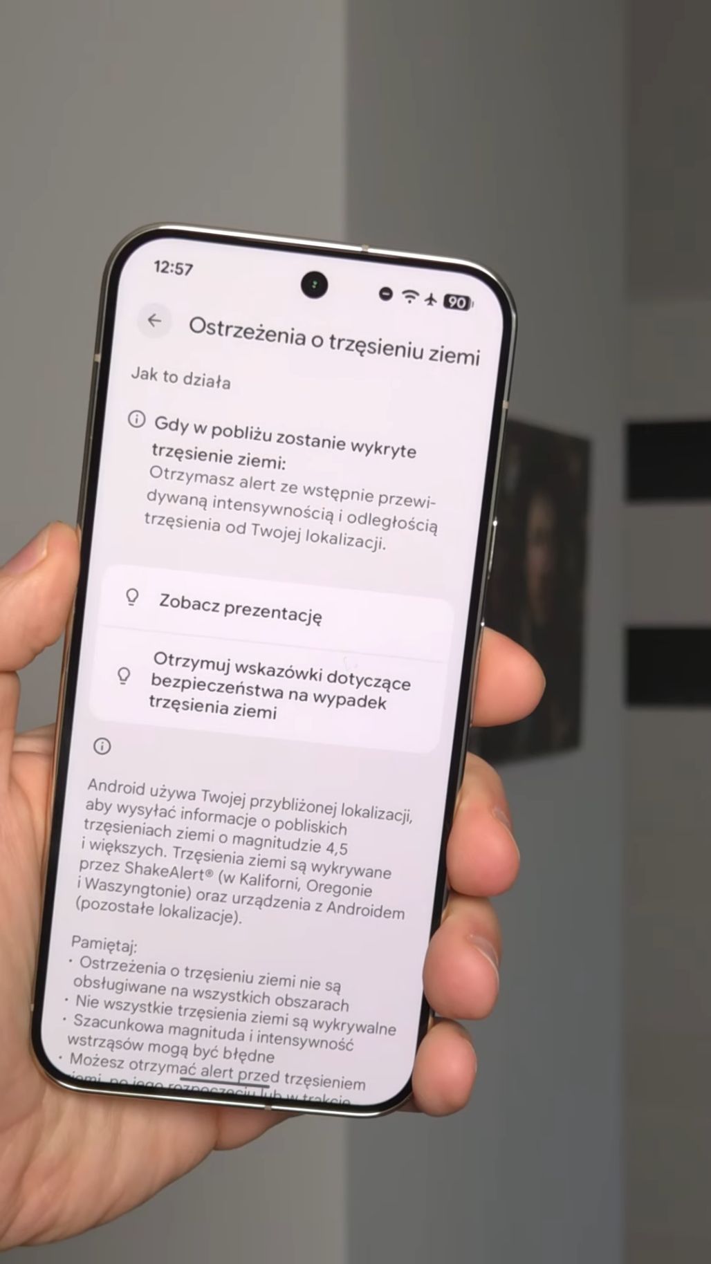 Android ostrzega o trzęsieniach ziemi